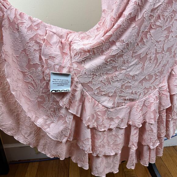 ASOS Pink Lace Halter Mermaid Dress High Low Formal Princess Fairy Prom 10 NWT - Picture 11 of 15